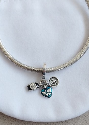 KAMERA,KALP VE PUSULA SALLANTILI CHARM - Görsel 4