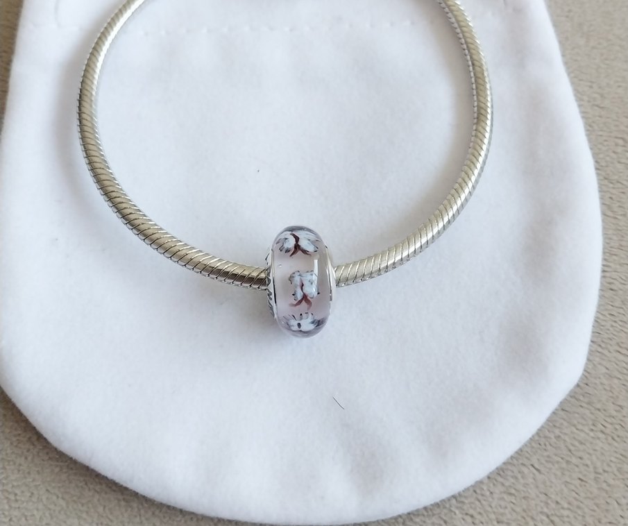 Tatlı Kelebekler Murano Cam Charm - Görsel 5