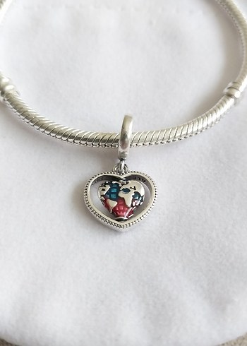 AİLE VE DÖNEN KÜRE KALP CHARM - Görsel 2