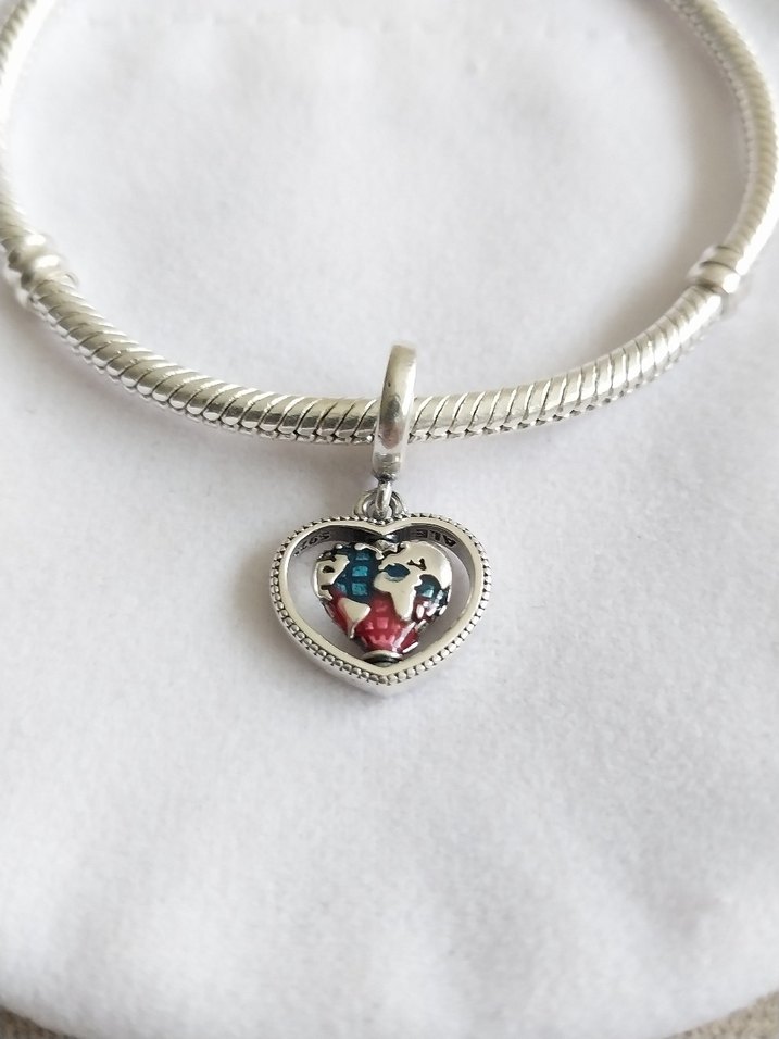 AİLE VE DÖNEN KÜRE KALP CHARM - Görsel 2