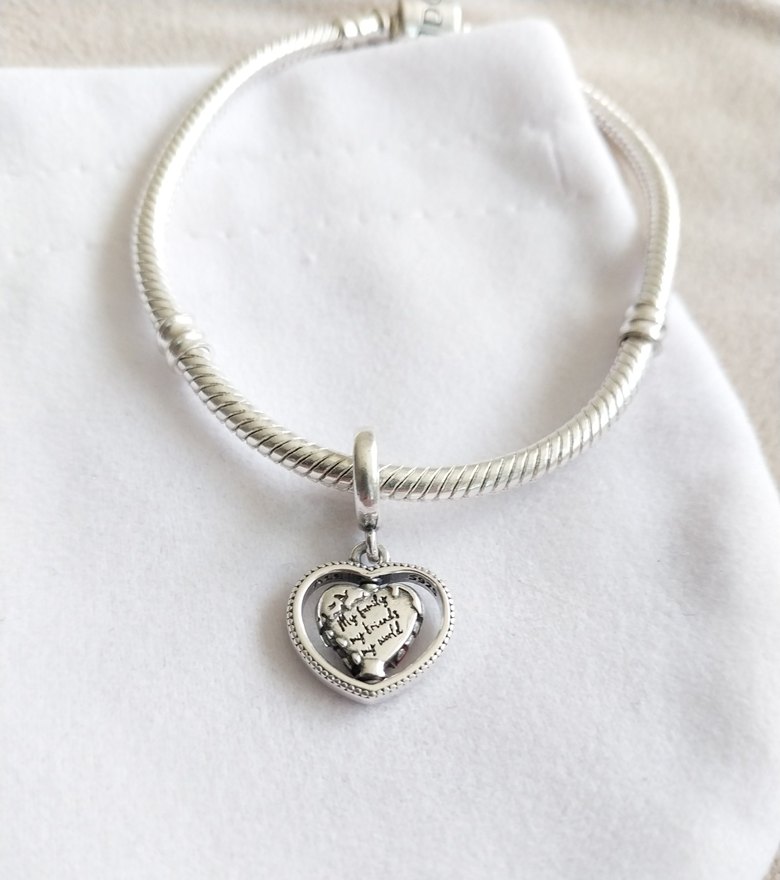 AİLE VE DÖNEN KÜRE KALP CHARM - Görsel 3