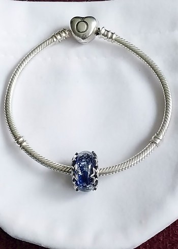 Galaksi Mavisi Yıldız Murano Charm - Görsel 8