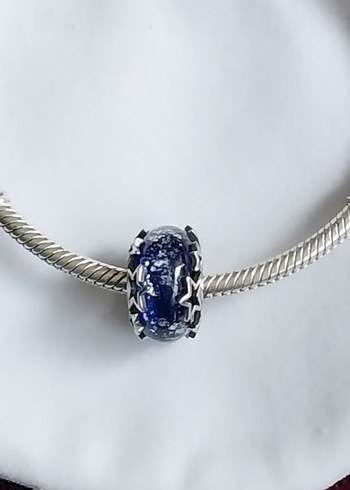 Galaksi Mavisi Yıldız Murano Charm - Görsel 3