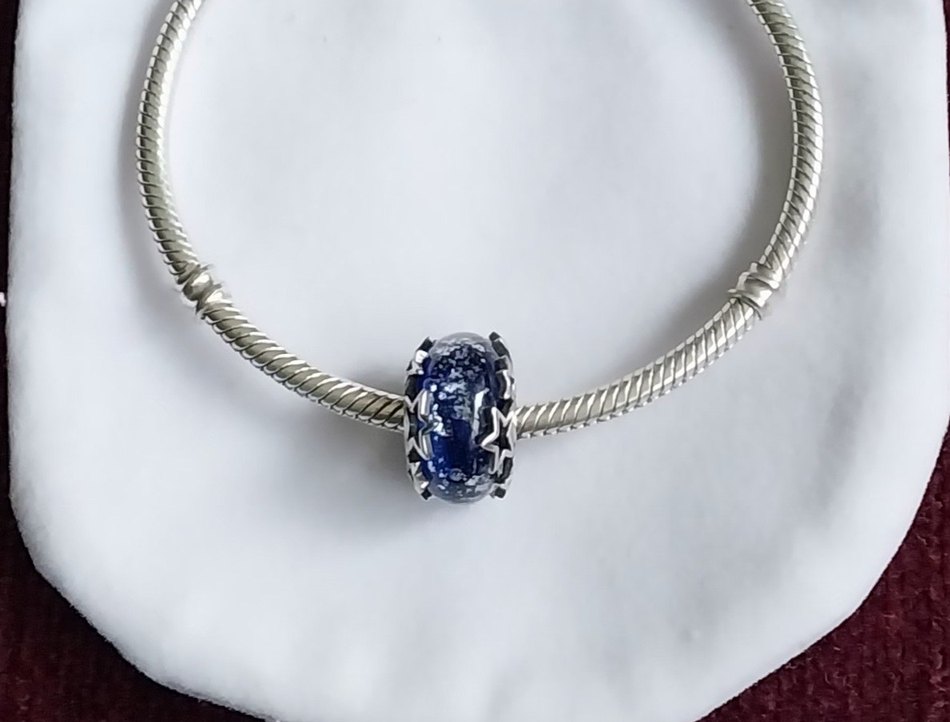 Galaksi Mavisi Yıldız Murano Charm - Görsel 3