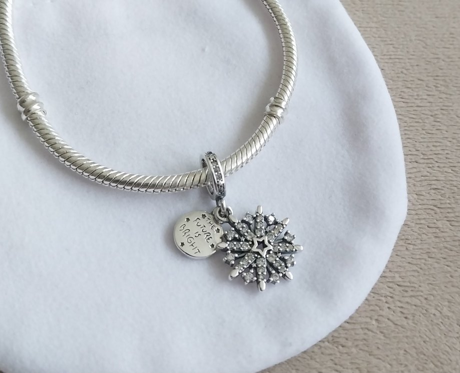 Işıltılı Havai Fişek Çift Sallantılı Charm - Görsel 2