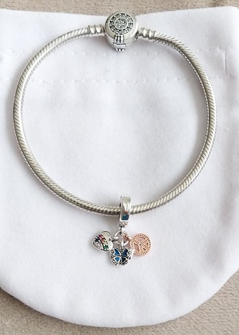 İki Renkli Gökkuşağı Kalp, Kelebek ve Barış Charm - Görsel 5