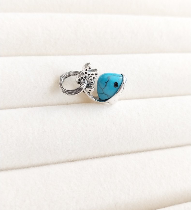 TURKUAZ RENKLİ BALİNA SALLANTILI CHARM - Görsel 3