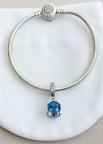 Murano Camı Sevimli Ahtapot Sallantılı Charm - Görsel 5