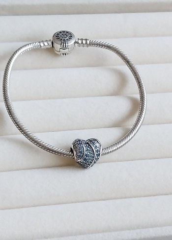 SU MAVİSİ KALP GÜMÜŞ TILSIMI CHARM - Görsel 4