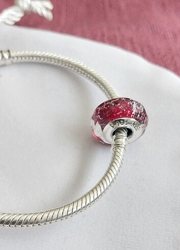 Pandora FANTASTİK PEMBE MURANO CHARM 