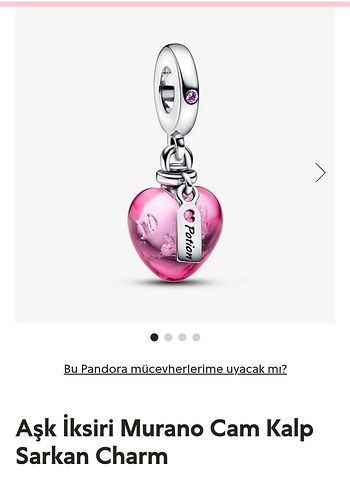 AŞK İKSİRİ MURANO KALP SALLANTILI CHARM
