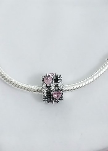 Pandora IŞILTILI ÜÇLÜ HALE KALPLİ SALLANTILI CHARM