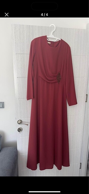 42 Beden bordo Renk Abiye