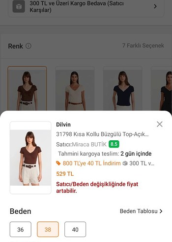 Kısa Kollu Kadın Bluz