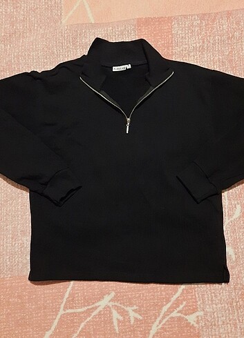 Fermuar detaylı sweatshirt 