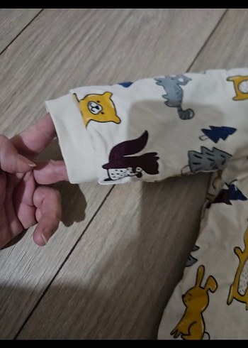 12-18 Ay Beden gri Renk Gri Uzun Kollu Fermuarlı Erkek Çocuk Uyku tulumu
