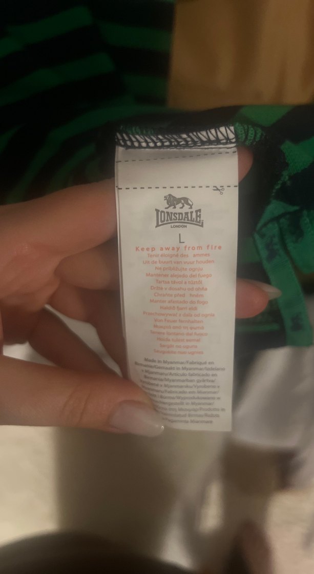 Lonsdale Koyu Yeşil siyah  Çizgili Erkek Polo Tişört - Görsel 5