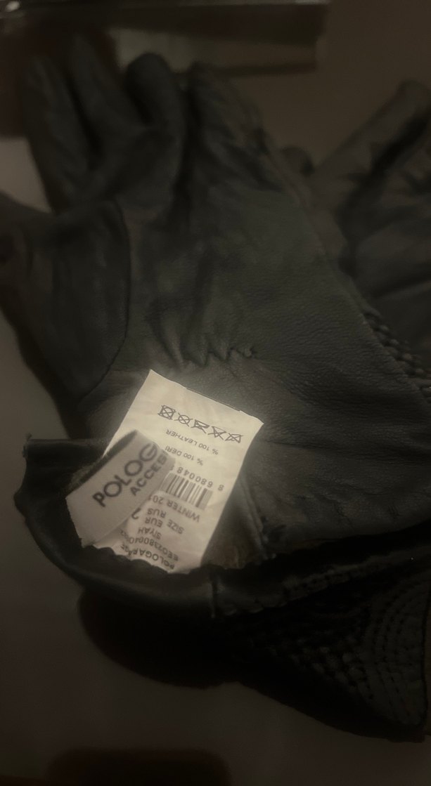 %100 Deri Siyah Biker Eldivenler - Görsel 2