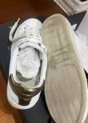Massimo Dutti Beyaz Bağcıklı Spor Ayakkabı - Görsel 4