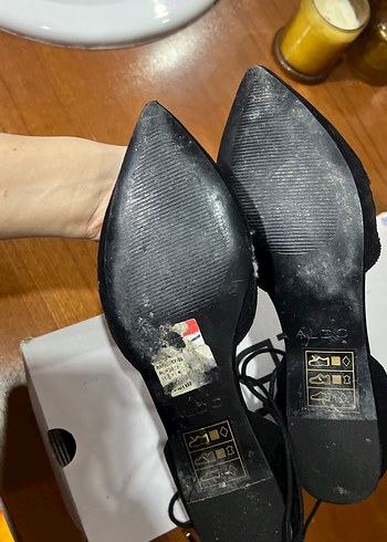 Siyah Süet Dantel Detaylı Stiletto Kadın Babet - Görsel 4