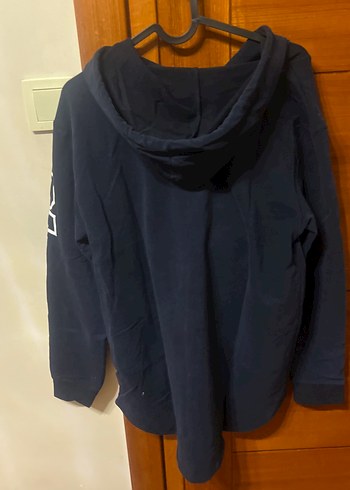 Polo Garage Kapşonlu Uzun Kollu Mavi Sweatshirt - Görsel 3