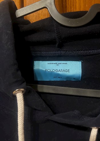 Polo Garage Kapşonlu Uzun Kollu Mavi Sweatshirt - Görsel 2