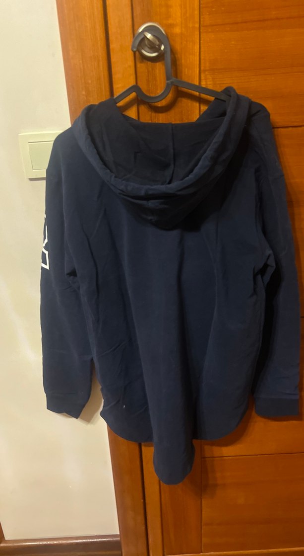 Polo Garage Kapşonlu Uzun Kollu Mavi Sweatshirt - Görsel 3