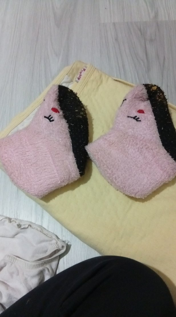 Kızlar için Pembe Nakışlı Sıcak Ev Terliği - Görsel 5