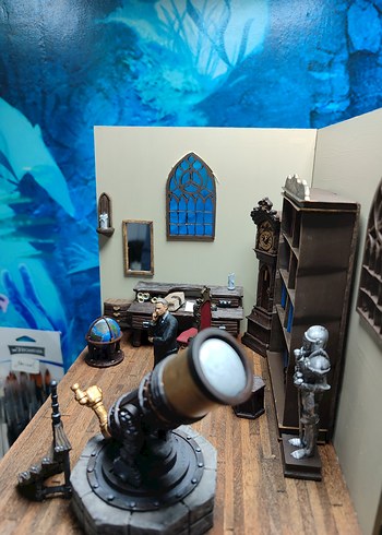 Bilim insanı Çalışma odası dioarama - Görsel 8