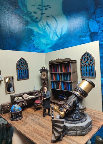 Bilim insanı Çalışma odası dioarama - Görsel 3