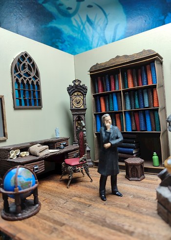 Bilim insanı Çalışma odası dioarama - Görsel 4