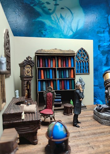 Bilim insanı Çalışma odası dioarama - Görsel 7