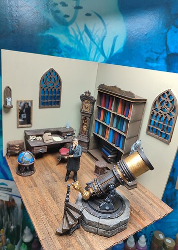 Bilim insanı Çalışma odası dioarama - Görsel 9