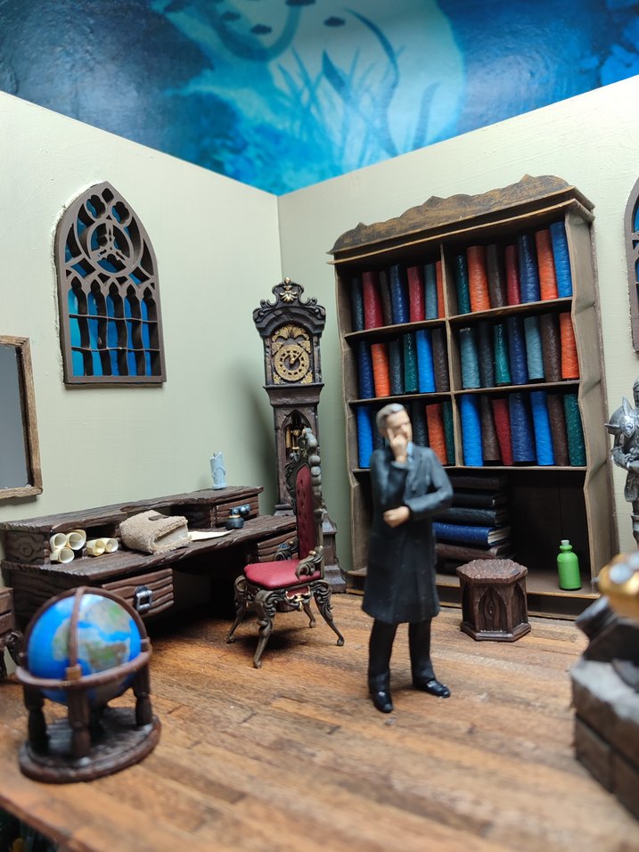 Bilim insanı Çalışma odası dioarama - Görsel 4