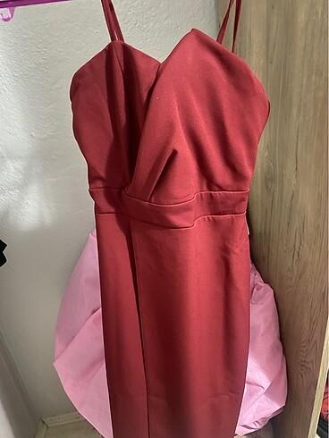 Trendyol & Milla Sıfır Bordo elbise