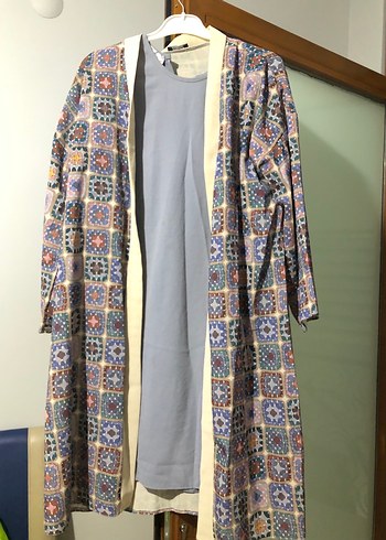 Uzun Bohem Desenli Kadın Kimono