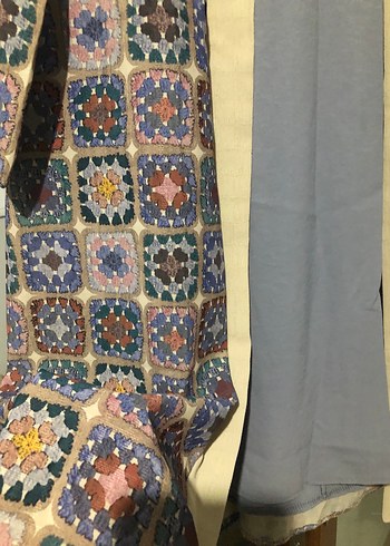 44 Beden Uzun Bohem Desenli Kadın Kimono