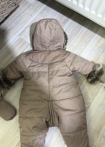 Kız Bebek Kahverengi Kürklü Tulumu - Görsel 8