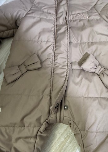 Kız Bebek Kahverengi Kürklü Tulumu - Görsel 4