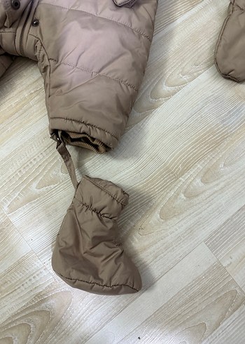 Kız Bebek Kahverengi Kürklü Tulumu - Görsel 2