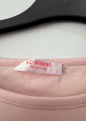 Pembe Uzun Kollu Hamile Tişörtü - Görsel 3