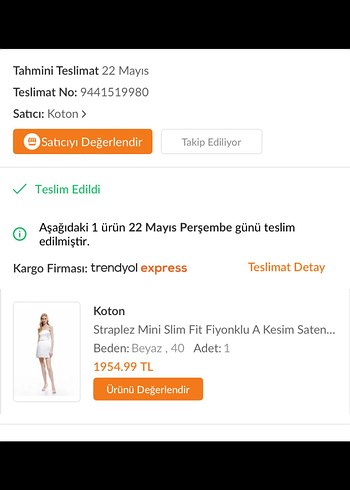 Trendyol & Milla Beyaz Straplez Mini Gelinlik