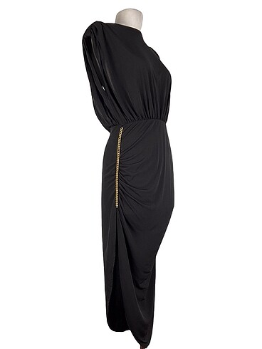 BSL FASHION zincir detaylı elbise