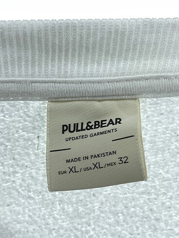 xl Beden beyaz Renk Pull and Bear Sweatshirt p İndirimli.