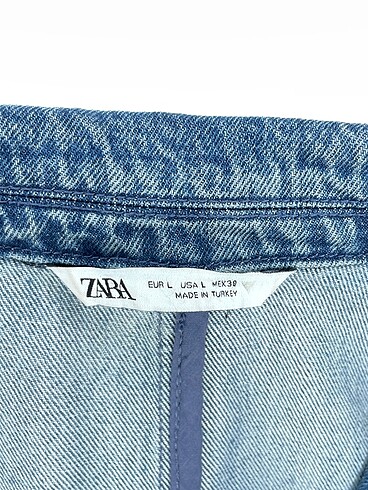 l Beden mavi Renk Zara Kot Ceket %70 İndirimli.