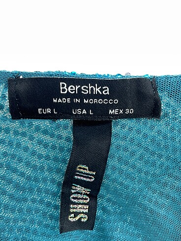 l Beden mavi Renk Bershka Bluz %70 İndirimli.