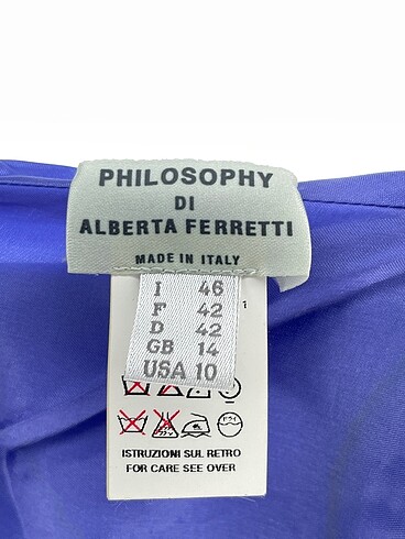 42 Beden mor Renk Alberta Ferreti Uzun Elbise %70 İndirimli.