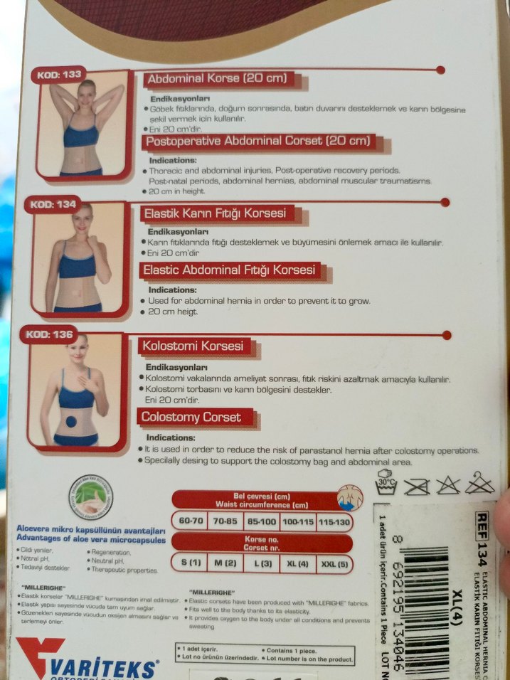 Karın fıtık Abdominal Korse - Görsel 3