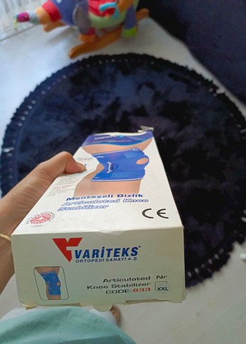 Menteseli Mavi Dizlik - Ayarlanabilir Velcro - Görsel 2