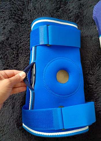 Menteseli Mavi Dizlik - Ayarlanabilir Velcro - Görsel 4